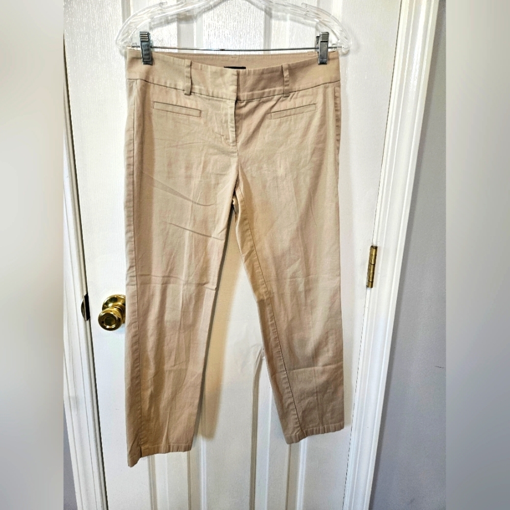 Ann Taylor Light Khaki Tan Cropped Ankle Pants Size 0